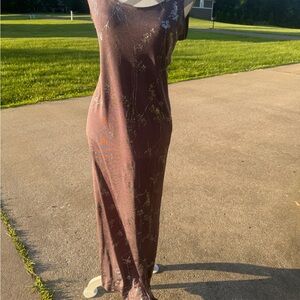 Alyce Paris Gold One Shoulder Sleeveless Gown